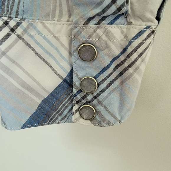 Bullhead Men's Size XXL Western Style Long Sleeve Button Up Plaid Pattern Shirt - Picture 9 of 9